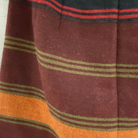 Loft Burgundy Mini Skirt with faux wrap - Picture 3 of 6